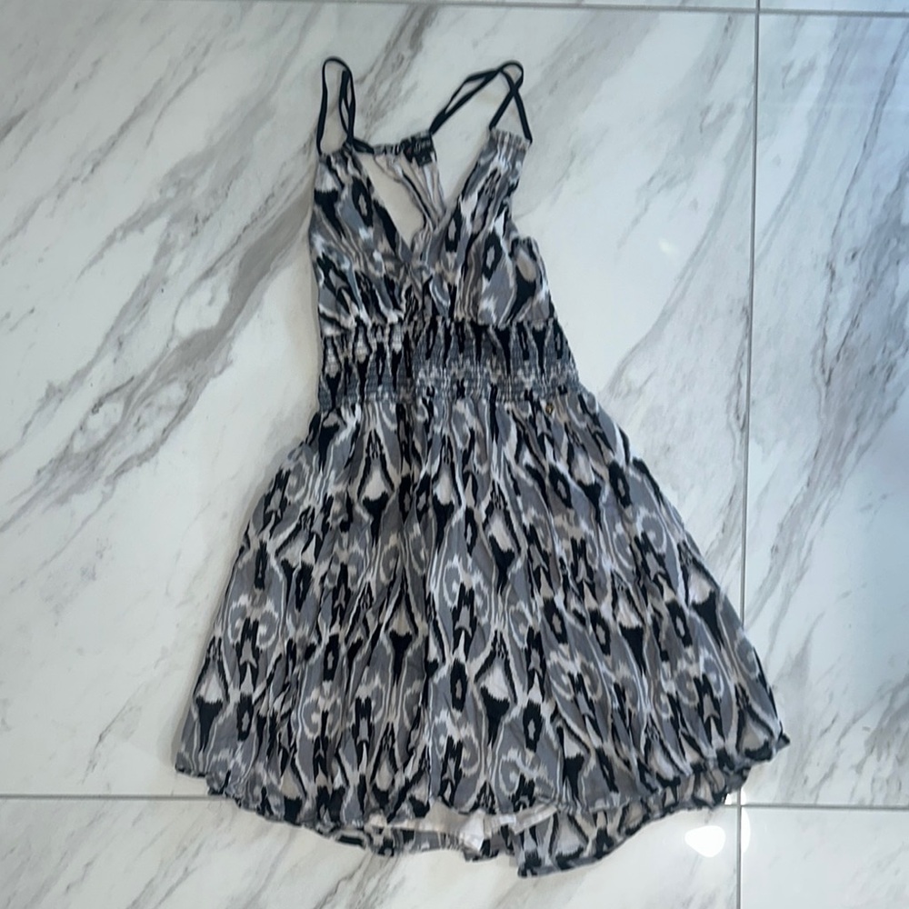Guess Black and Gray Spaghetti Strap Sundress